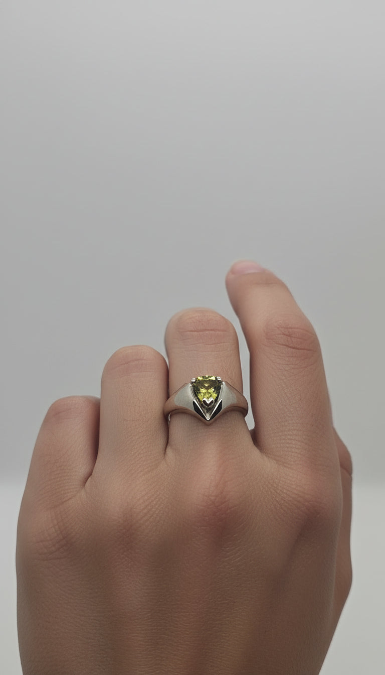 Peridot Silver Ring