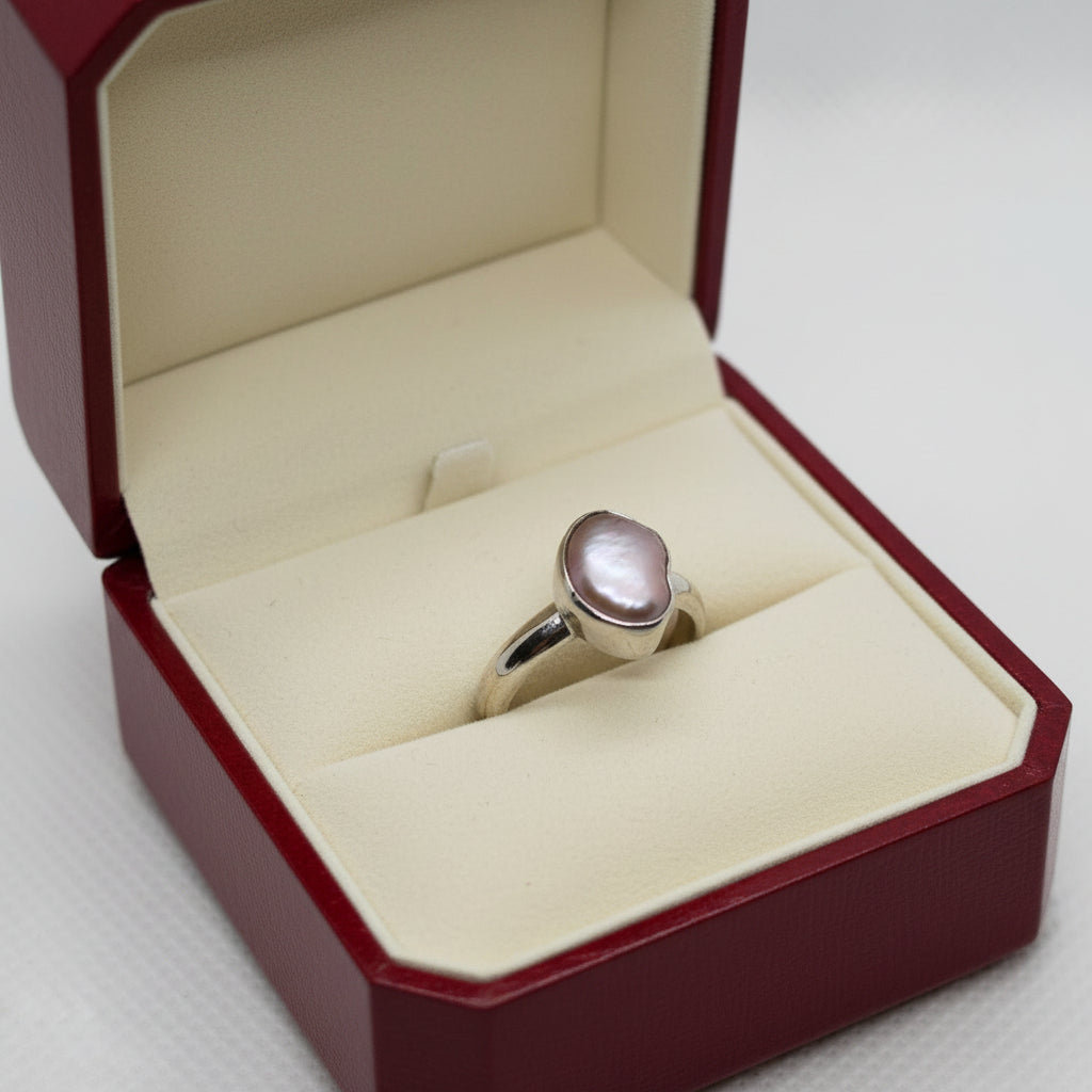 Natural Pearl freshwater Silver Ring