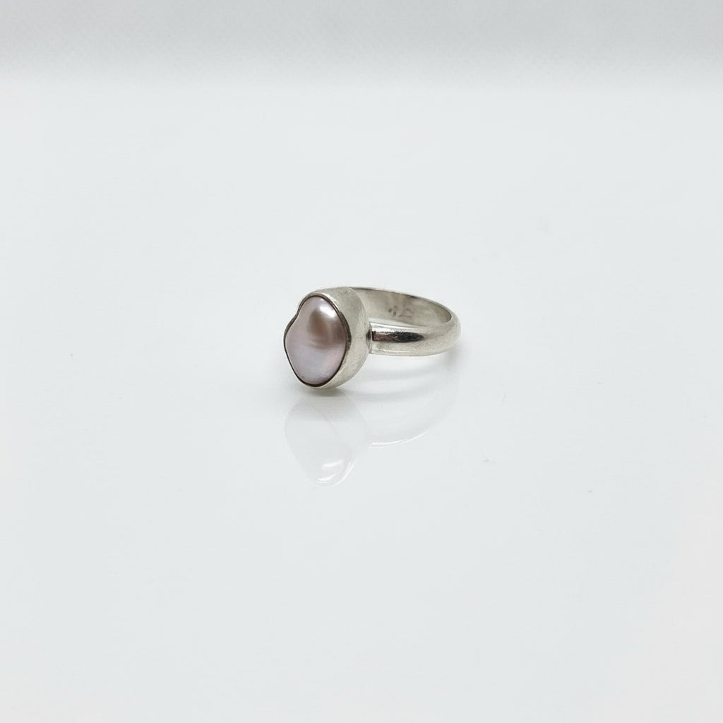 Natural Pearl freshwater Silver Ring