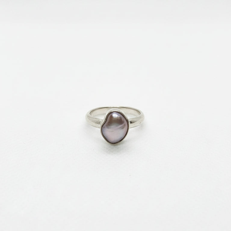 Natural Pearl freshwater Silver Ring