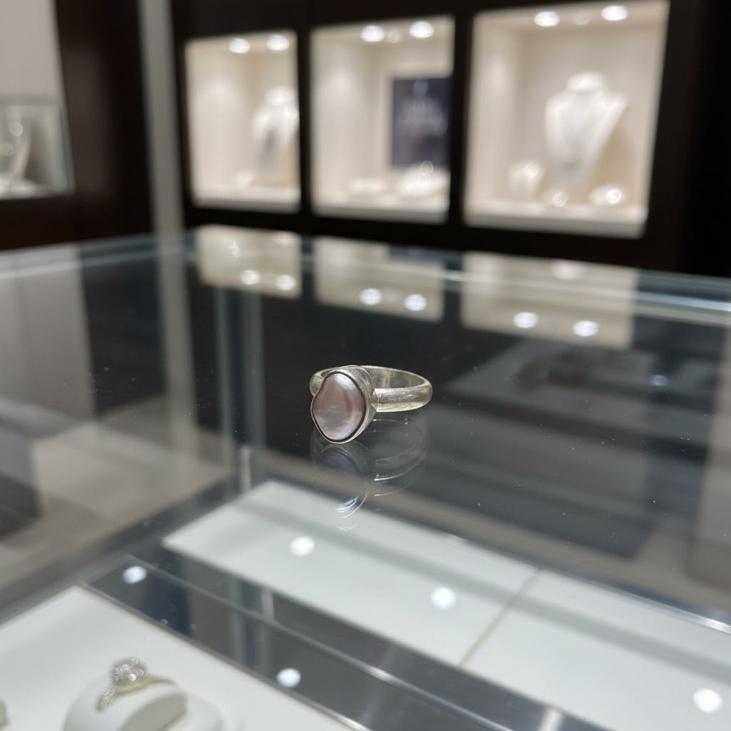 Natural Pearl freshwater Silver Ring