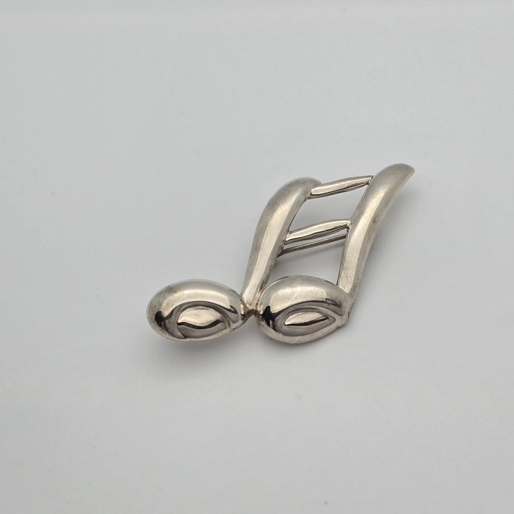 Musical Note Silver Pin