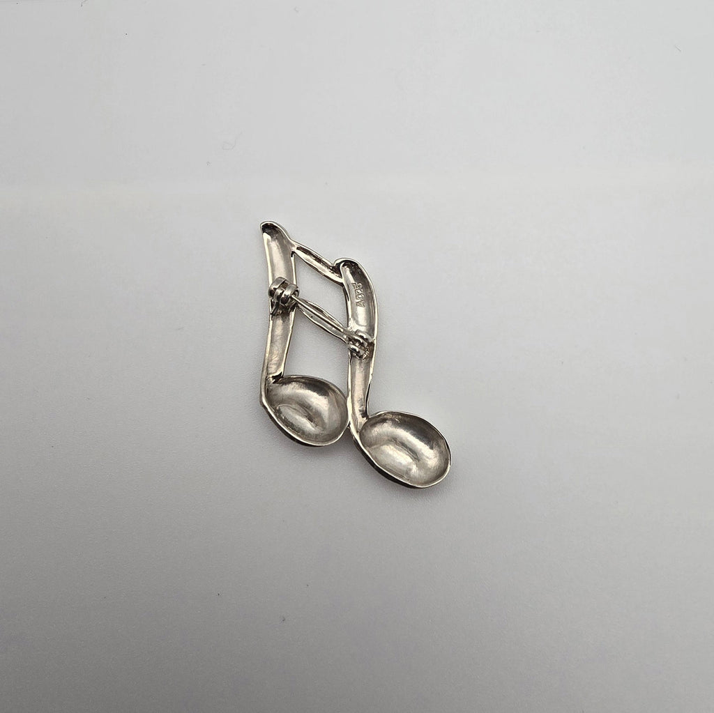 Musical Note Silver Pin