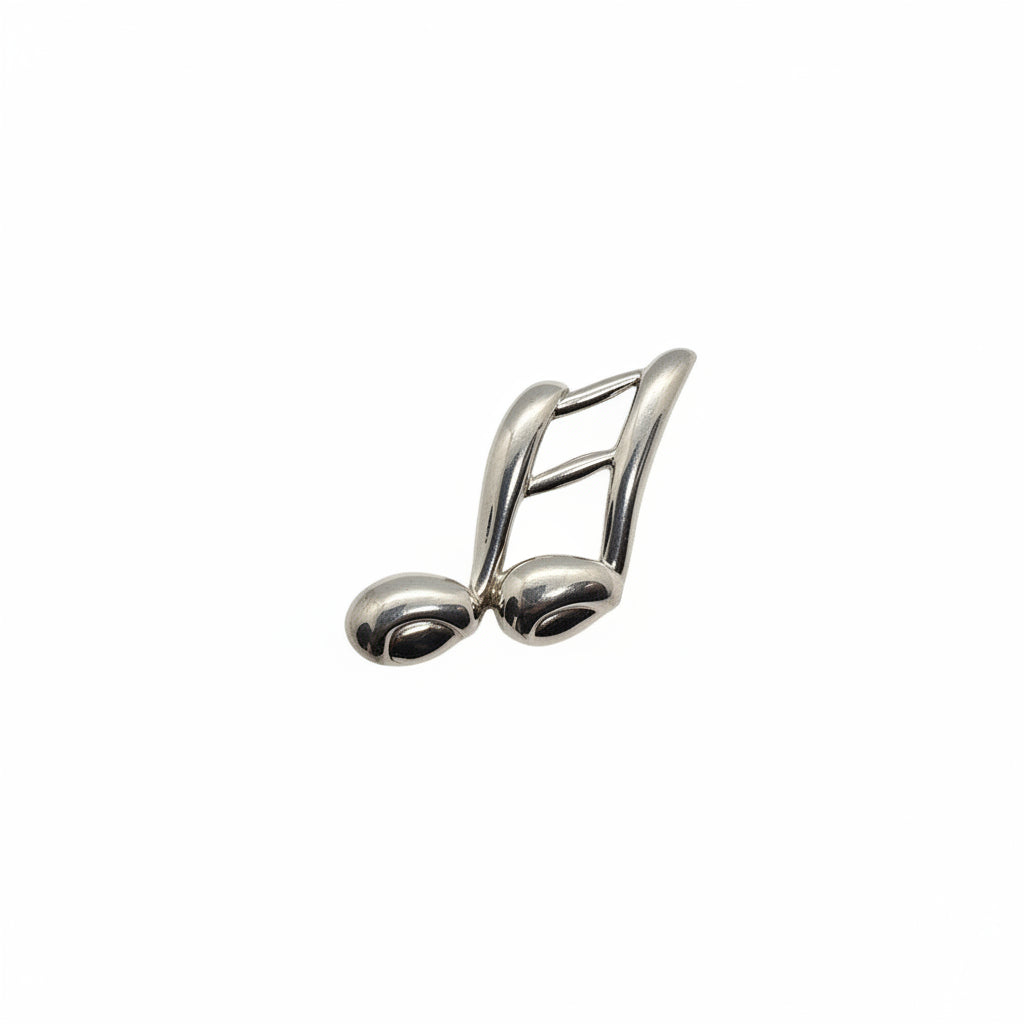Musical Note Silver Pin