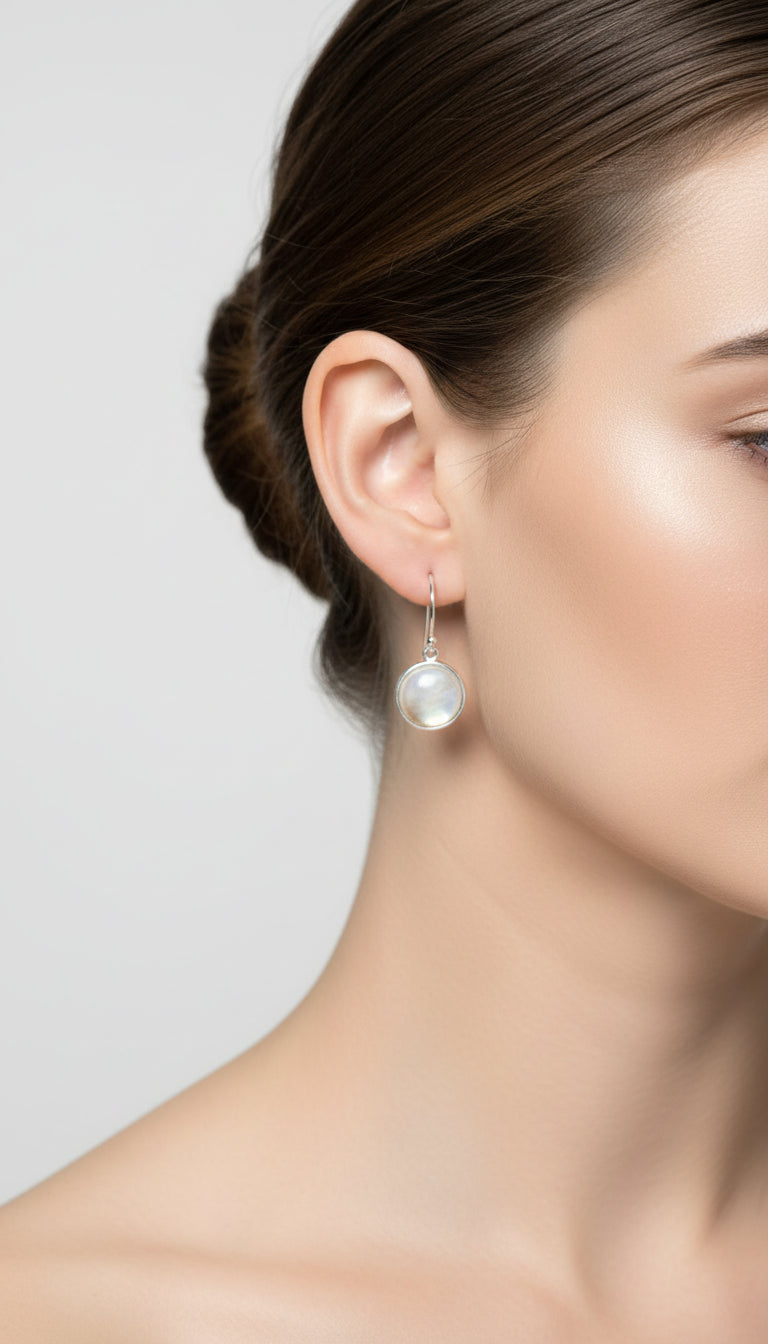 Shell and Pearl Silver Earrings