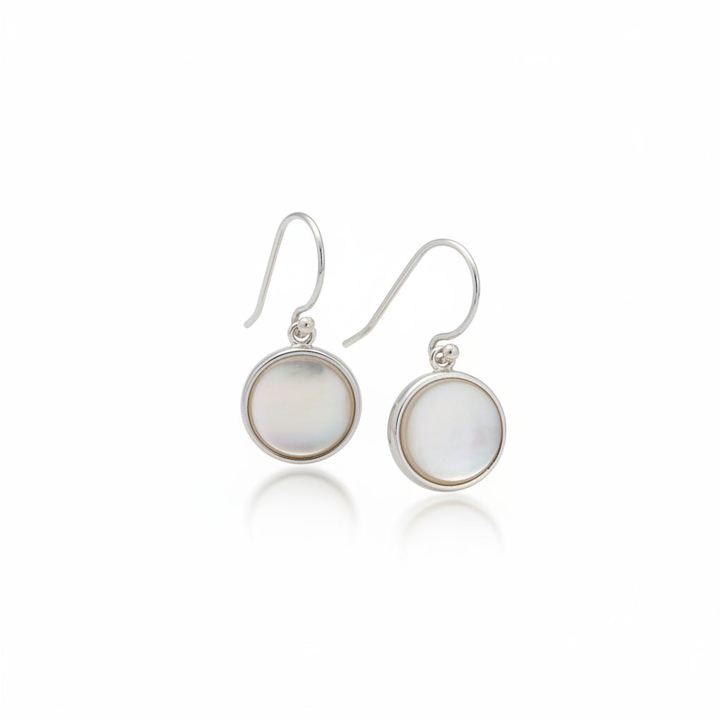 Shell and Pearl Silver Earrings
