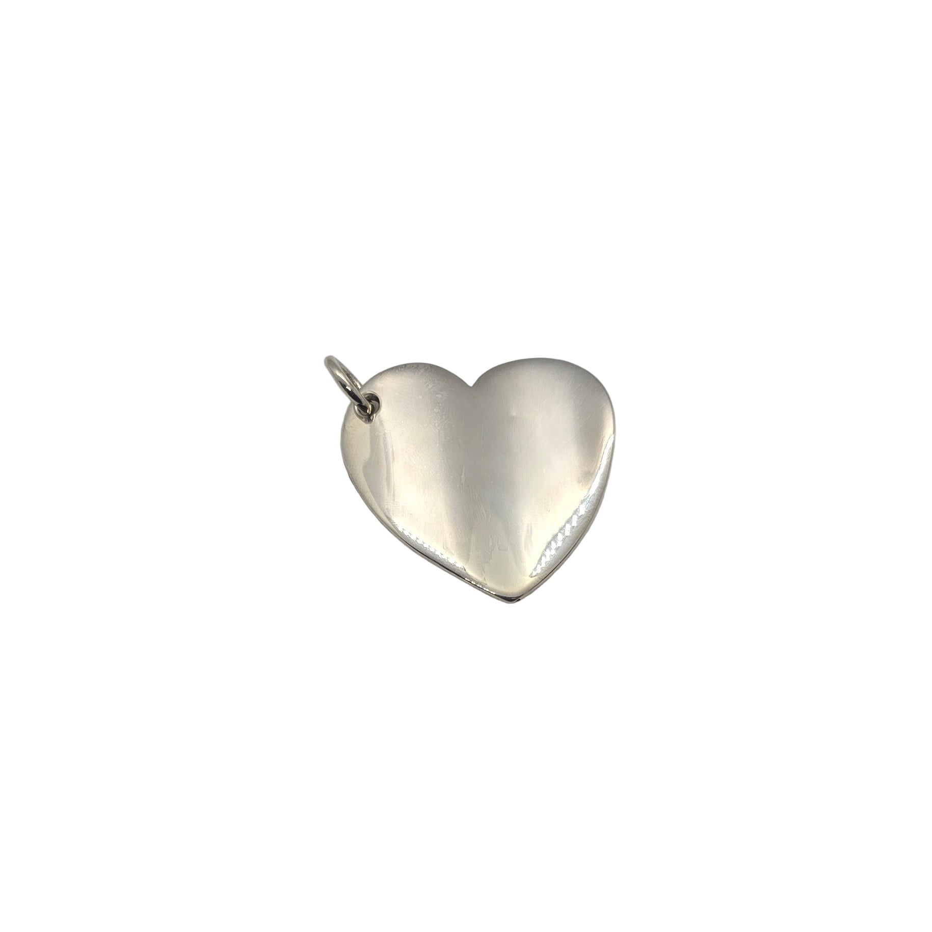 Heart Plain Plate Silver Pendant