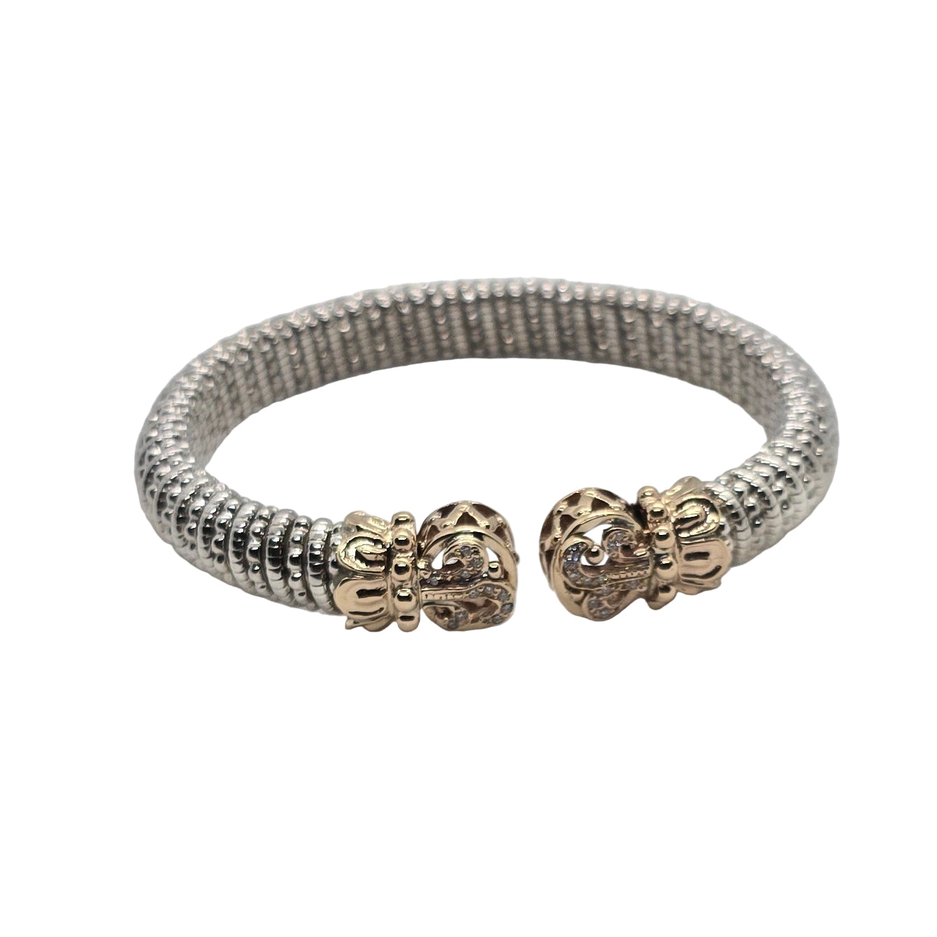 21 Natural Diamonds VAHAN Silver and Gold Bracelet