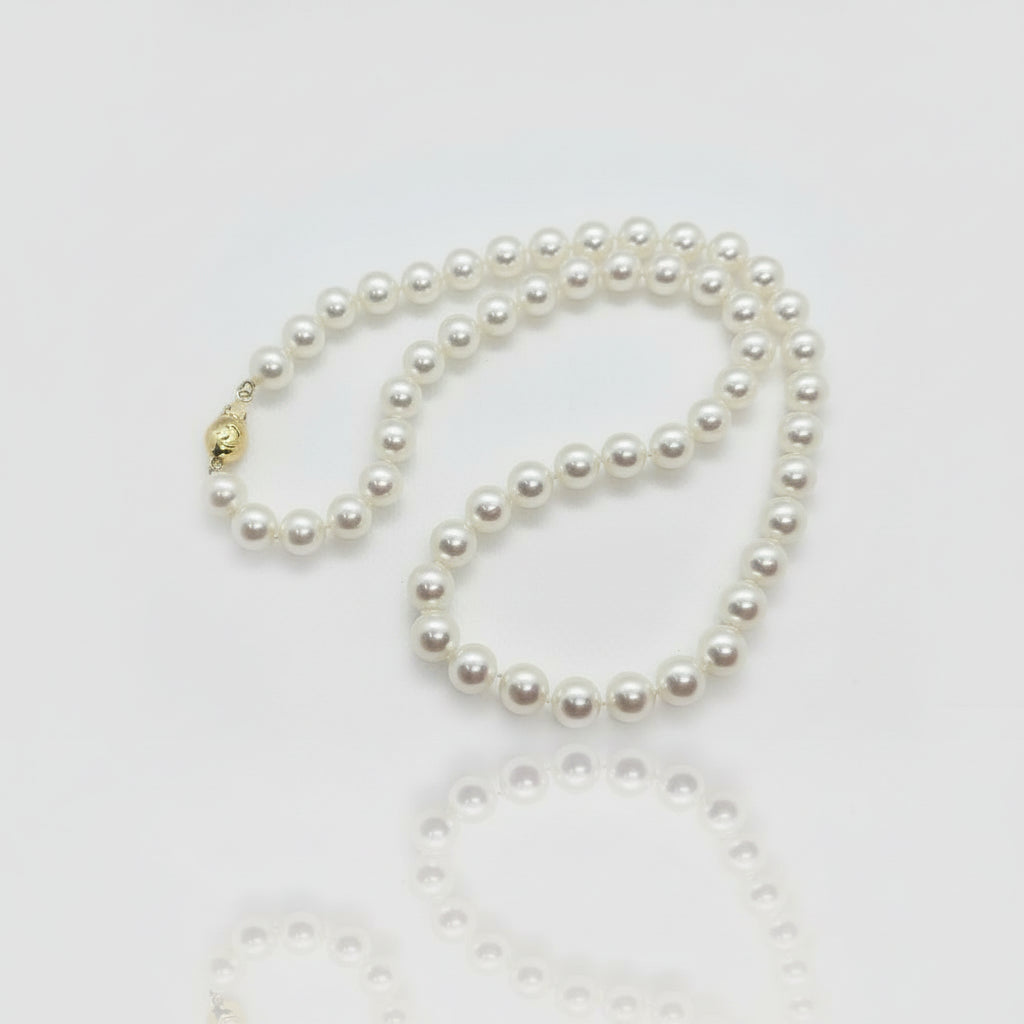 Pearl MM 18K Gold clasp Gold Necklace