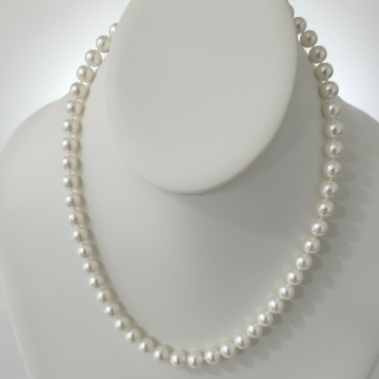 Pearl MM 18K Gold clasp Gold Necklace