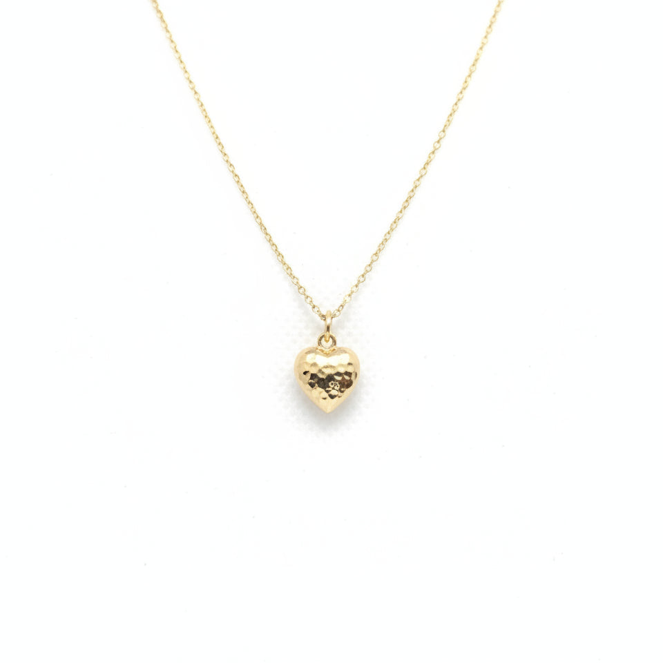 Heart With Link Chain 14K Gold Pendant Necklace