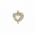 Natural Diamond Heart approx 1.5 carat 14K Gold Pendant