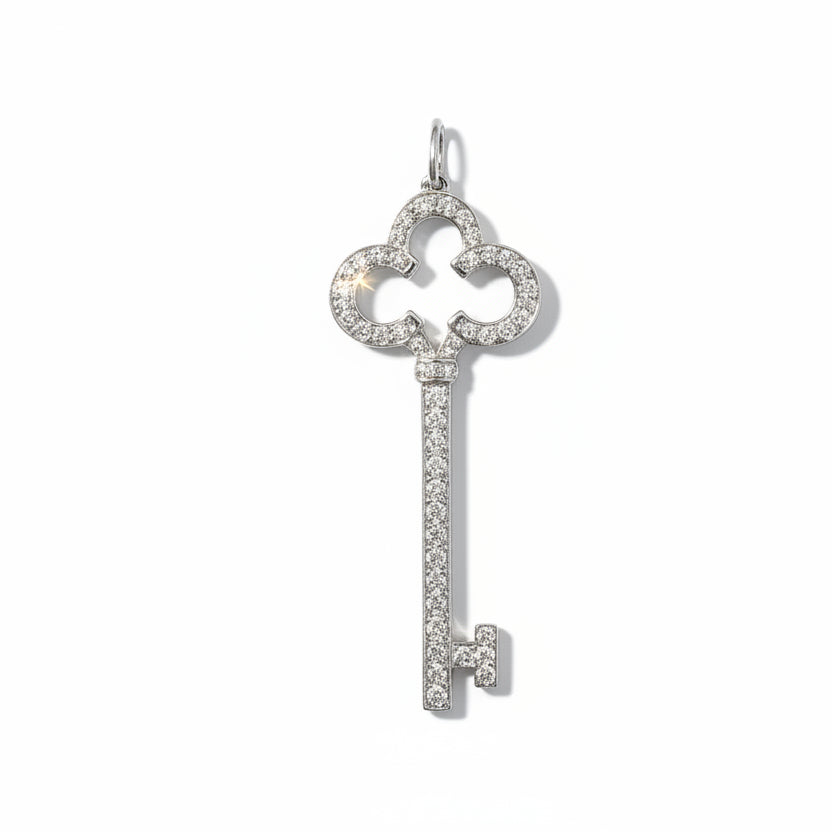 TIFFANY Key Diamonds 18K White Gold  Pendant