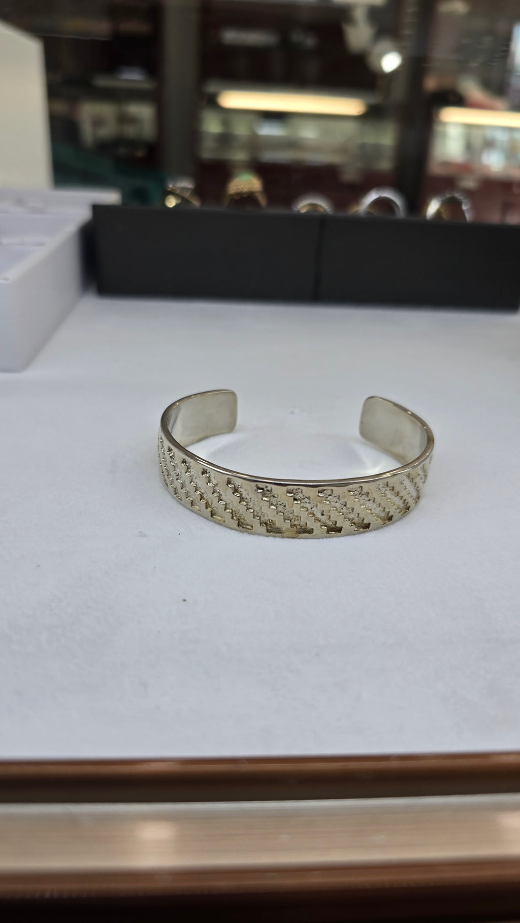 Cuff Wide Engraved  Silver Bracelet