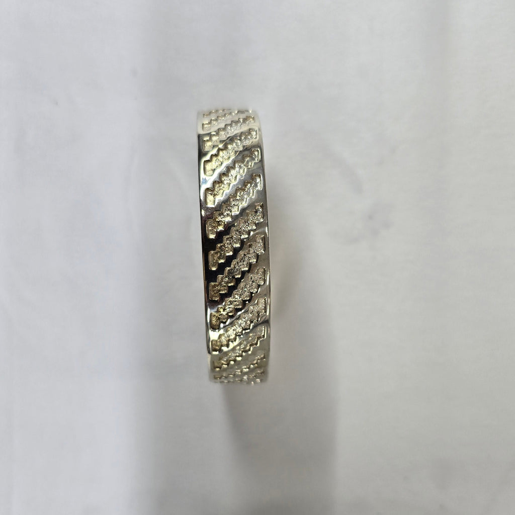 Cuff Wide Engraved  Silver Bracelet