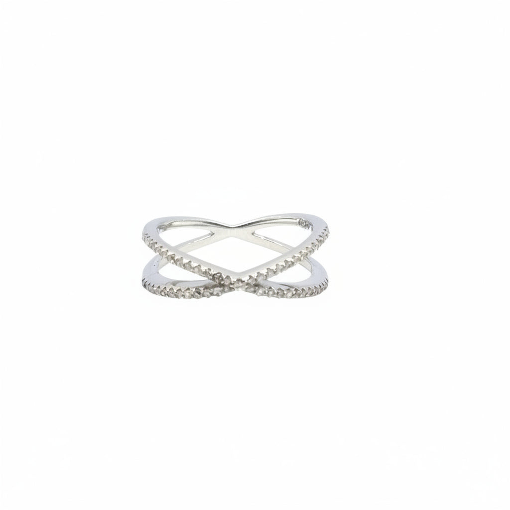 X Diamonds  10KT White Gold Ring