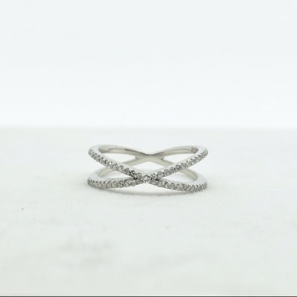 X Diamonds  10KT White Gold Ring