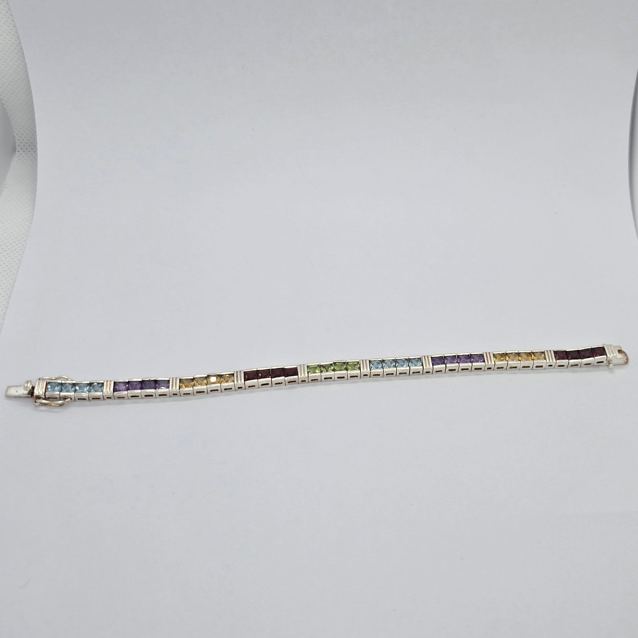 Color stones Silver Bracelet