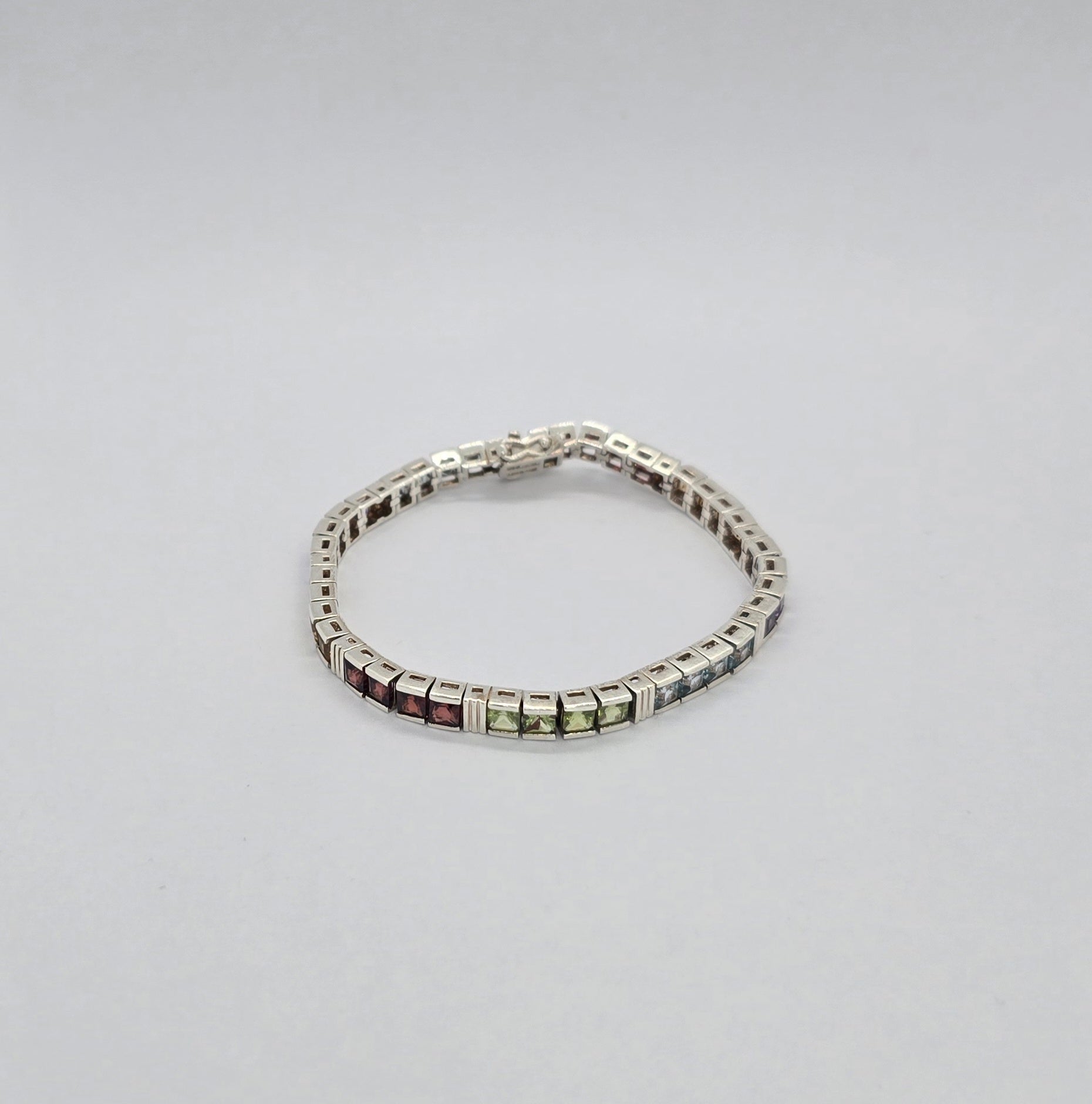 Color stones Silver Bracelet
