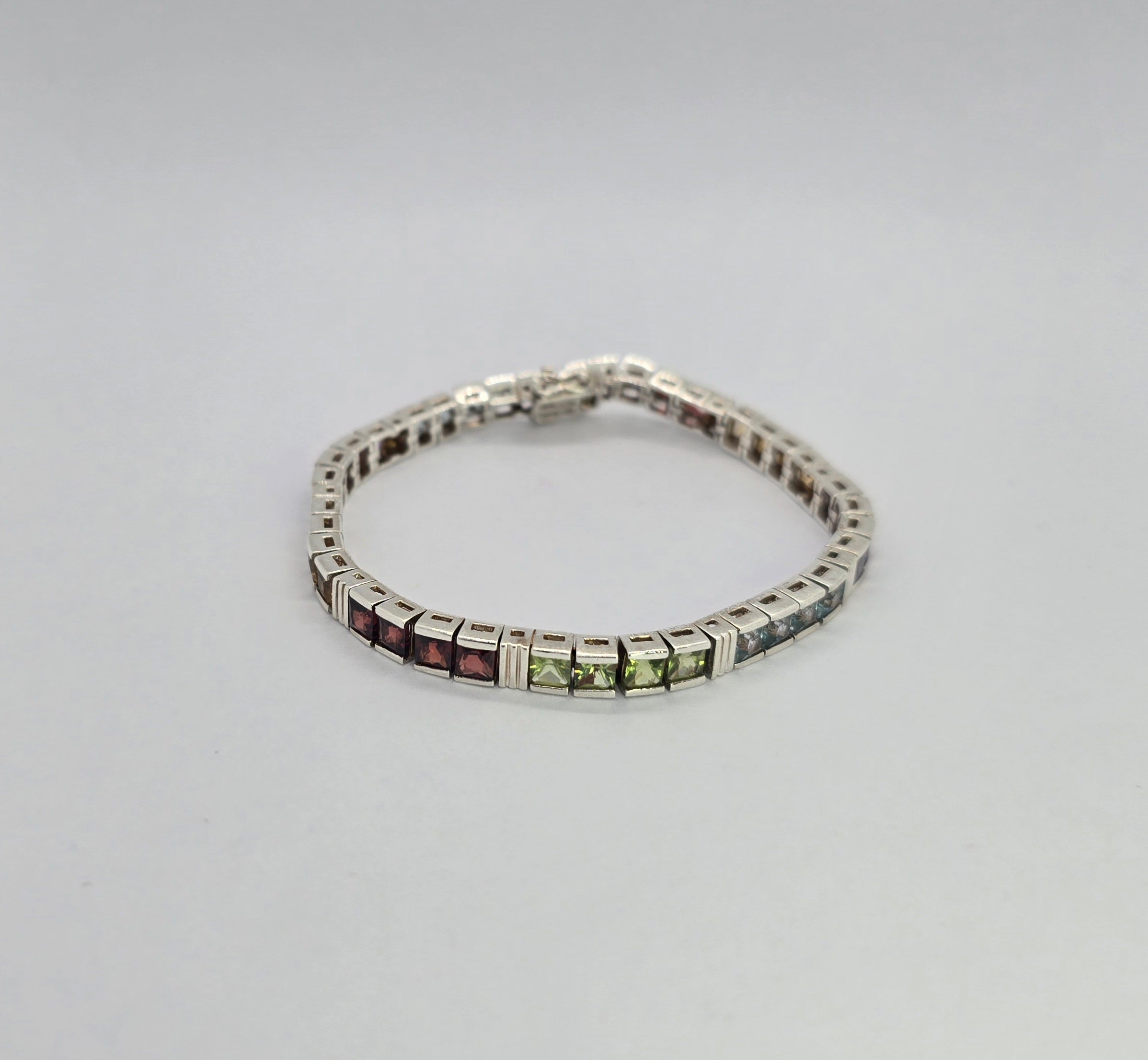 Color stones Silver Bracelet