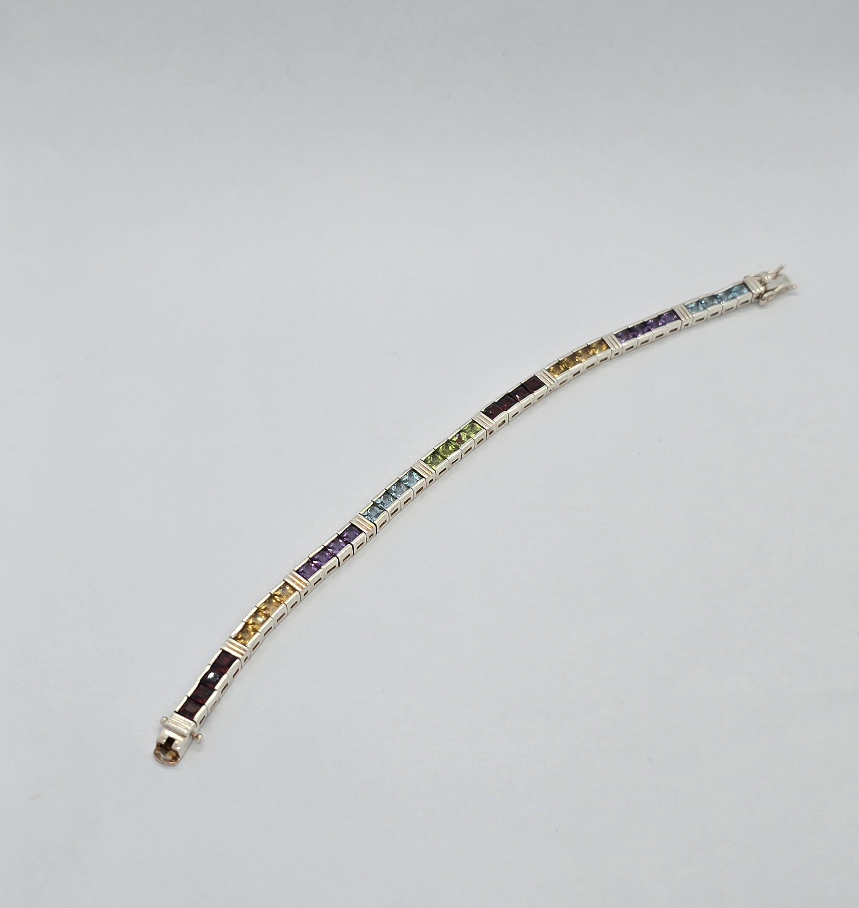 Color stones Silver Bracelet