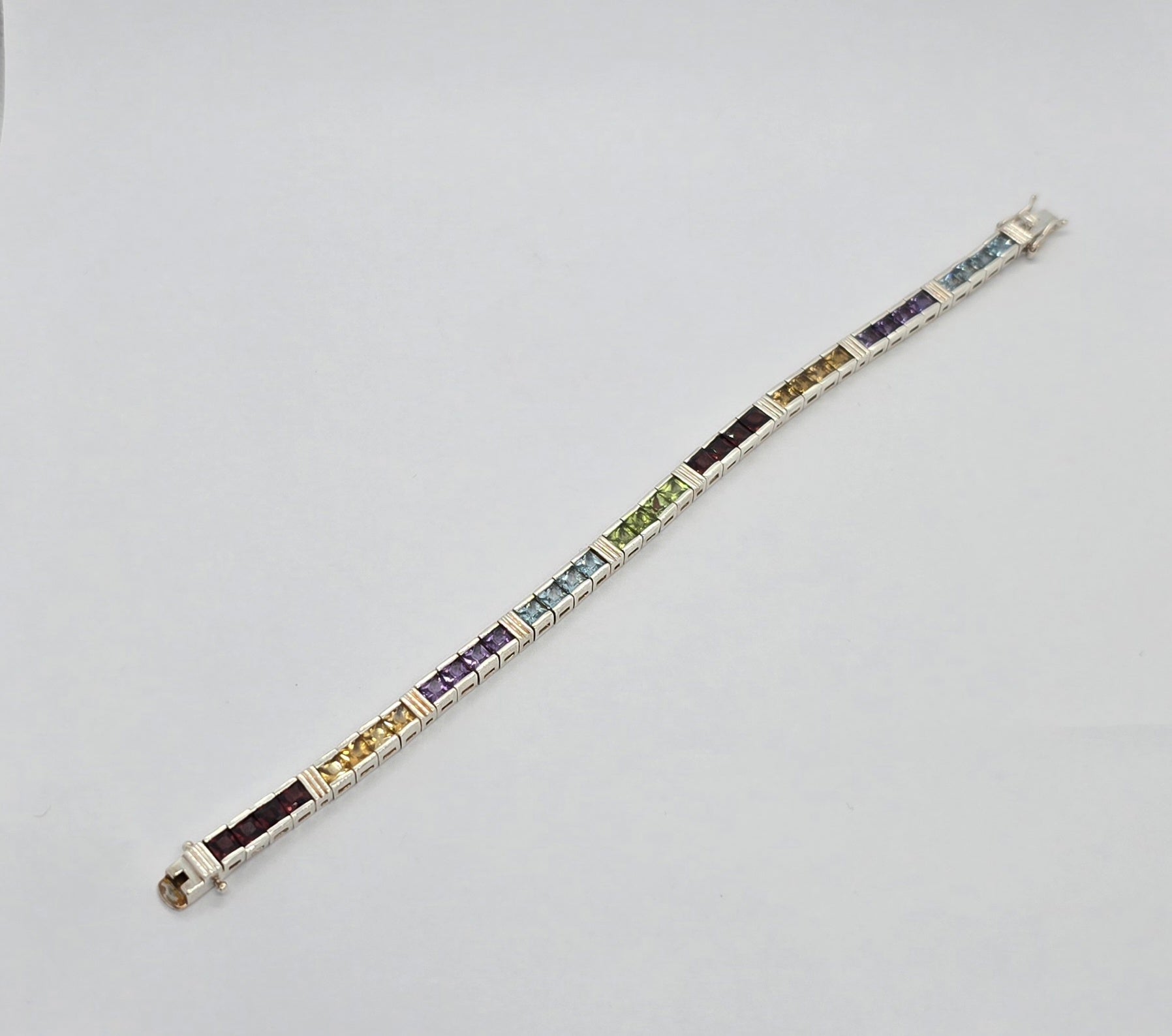 Color stones Silver Bracelet