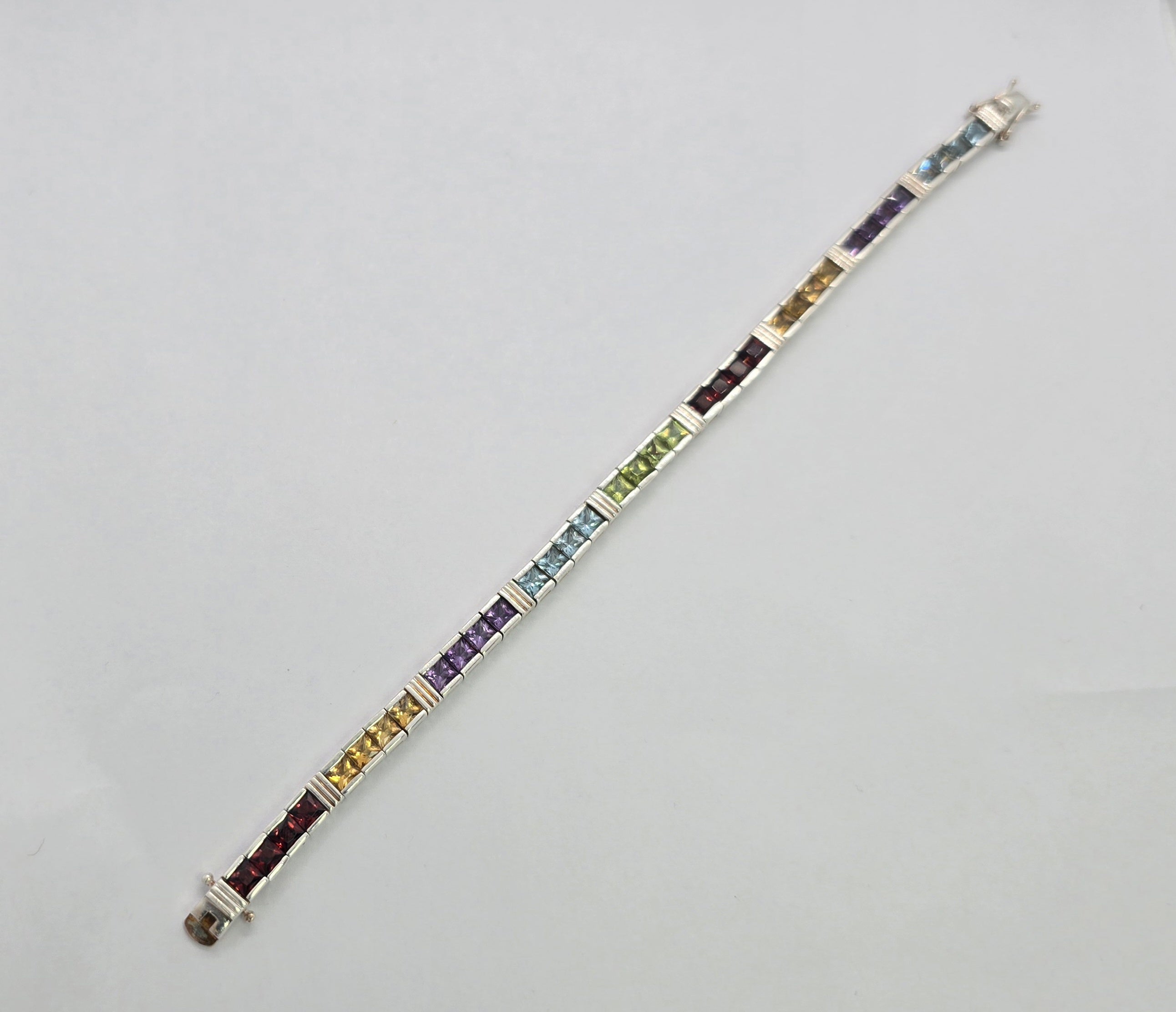Color stones Silver Bracelet