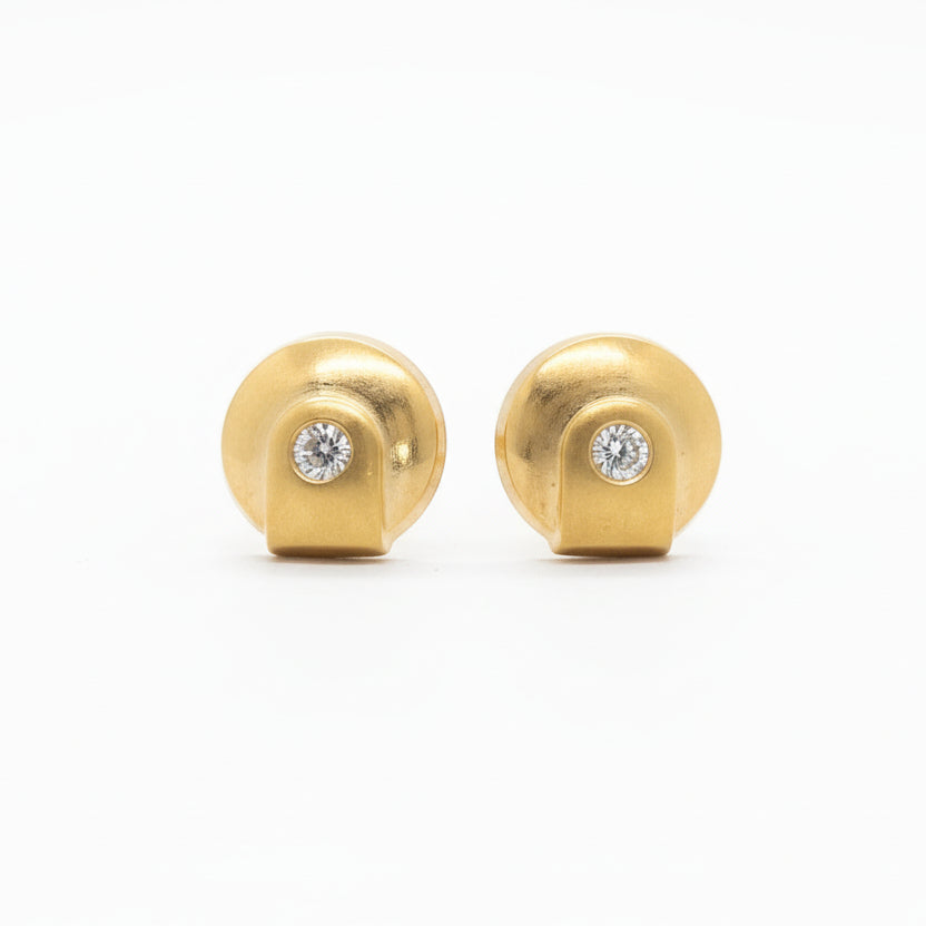 Stud Diamond 18K Gold Earrings