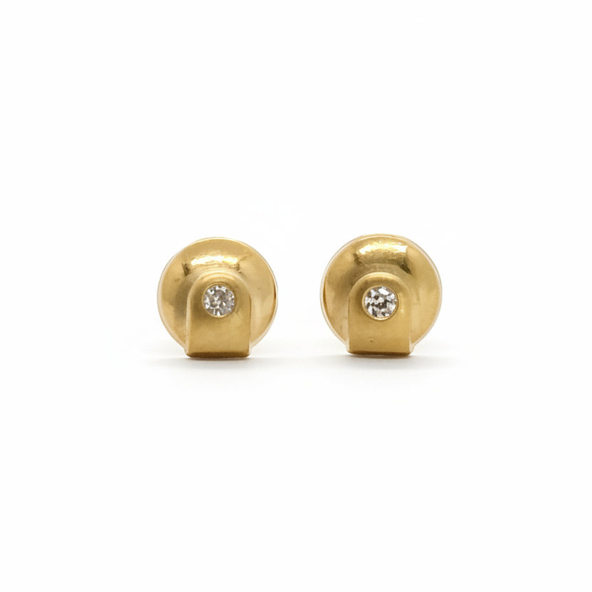 Stud Diamond 18K Gold Earrings