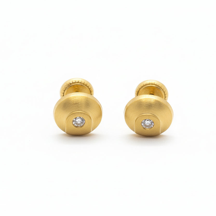 Stud Diamond 18K Gold Earrings