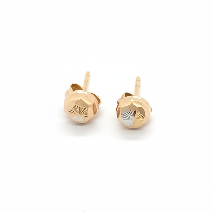 Round 18K Gold Earrings