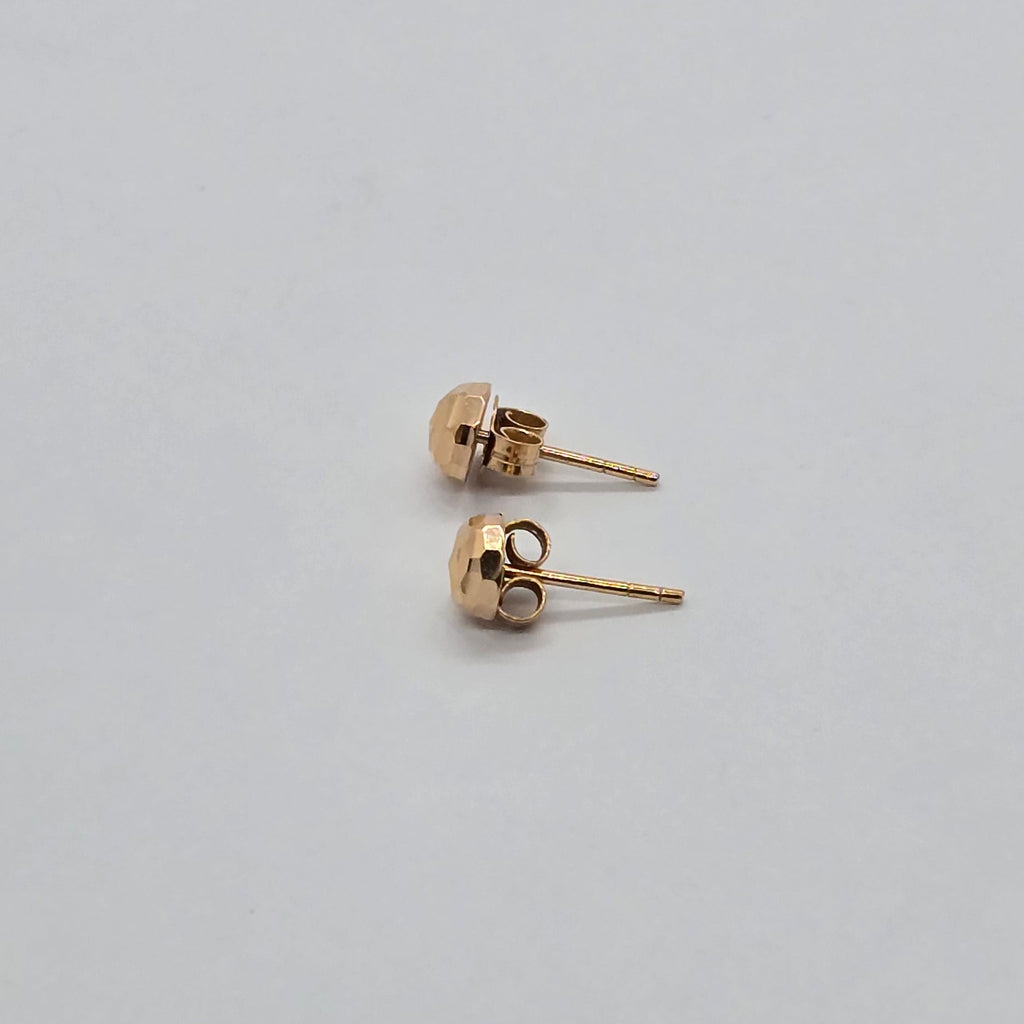 Round 18K Gold Earrings