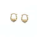 Heart Hoop Small 10K Gold Earrings