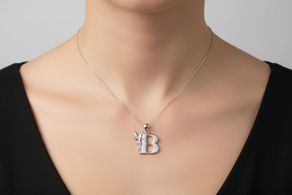B Thinkerbell Rustic Silver Pendant