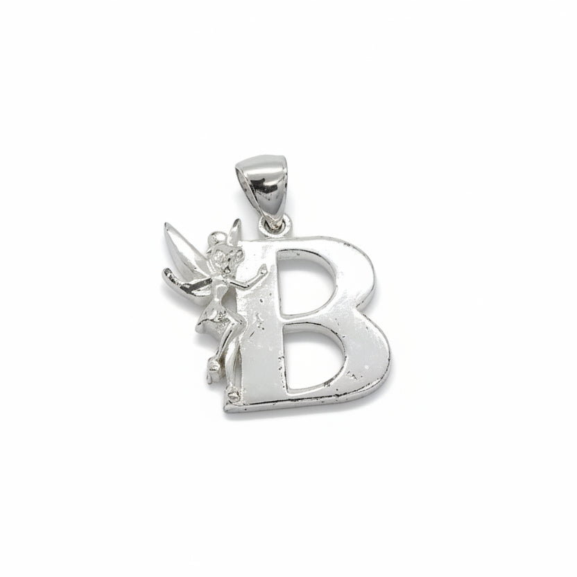 B Thinkerbell Rustic Silver Pendant