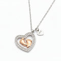 New Mom Baby Feet Silver Pendant Necklace