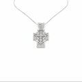 Vintage Cross Silver Pendant Necklace