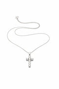 Silver Necklace and Pendant Cross CZ small Silver Necklace and Pendant #8 HPN