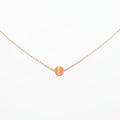 Orange Ball Gold plated Silver Pendant Necklace