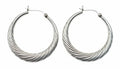 Hoop Thread Silver Earrings