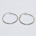 Medium Hoop Silver Earrings