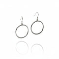 Thread Hoop Silver Earrings
