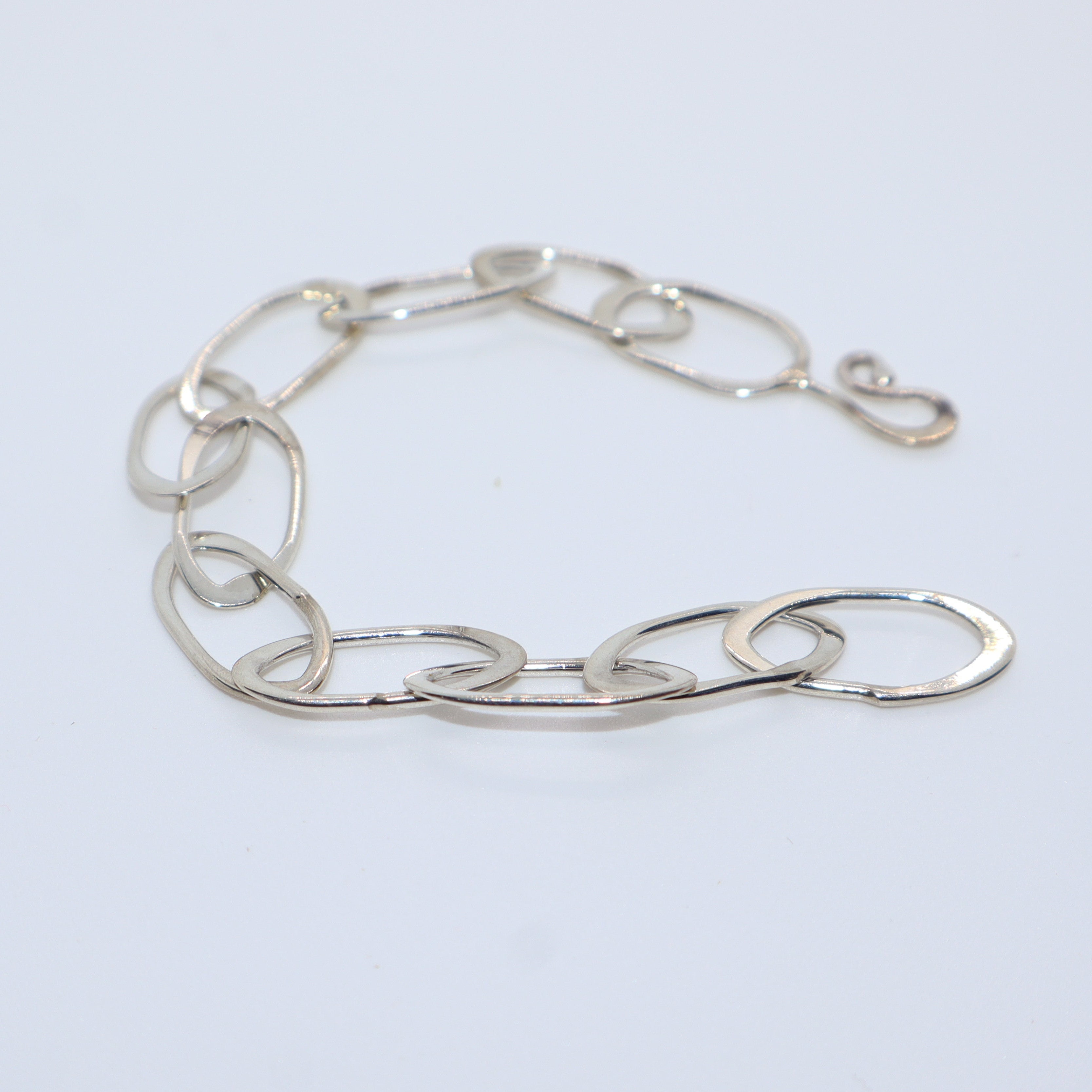 Oval Hoops Silver Bracelet