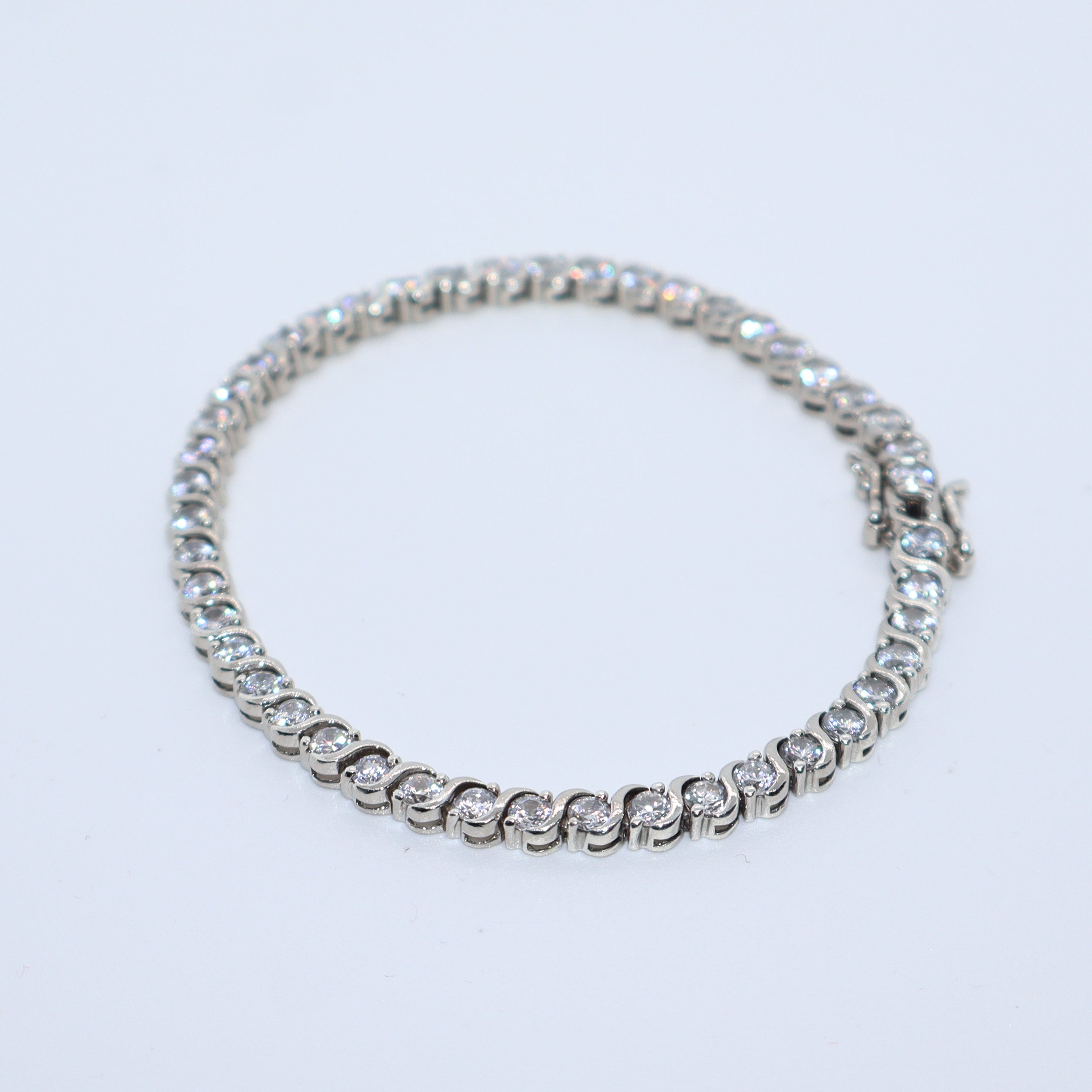 Tennis CZ Silver Bracelet