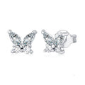 Butterfly Stud Silver Earrings