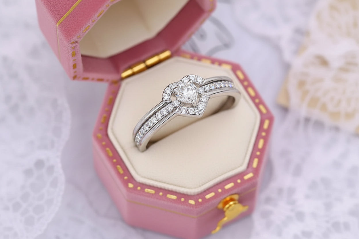 Eternal Heart Radiance Ring - 925 Sterling Silver