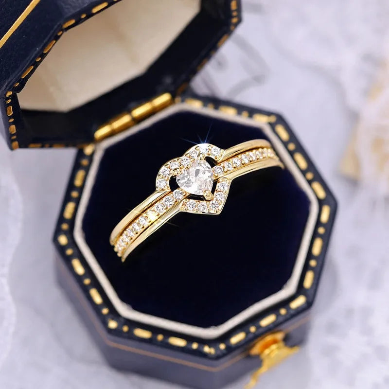 Eternal Heart Radiance Ring - 925 Sterling Silver