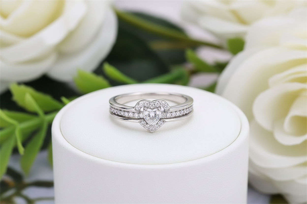 Eternal Heart Radiance Ring - 925 Sterling Silver