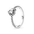 Heart Birthstone Silver Ring