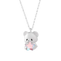 Teddy Bear Star Silver Pendant Necklace